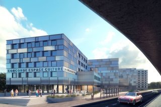 Le futur "Concorde espace culture" comprendra quatre corps de bâtiments distincts. HRS Real Estate SA